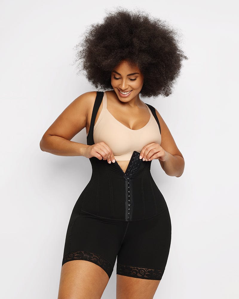 Bare Essentials™ AirSlim® Flexible Boning Open Bust Full Bodysuit