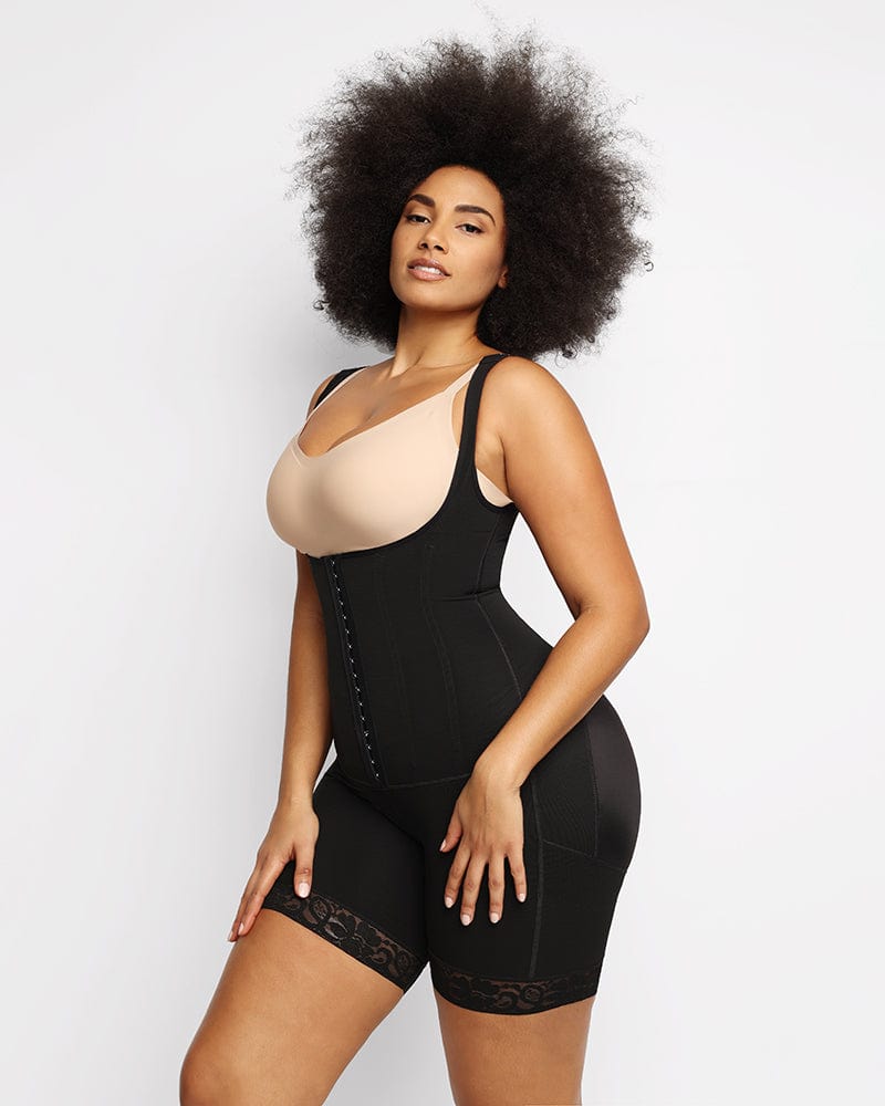Bare Essentials™ AirSlim® Flexible Boning Open Bust Full Bodysuit