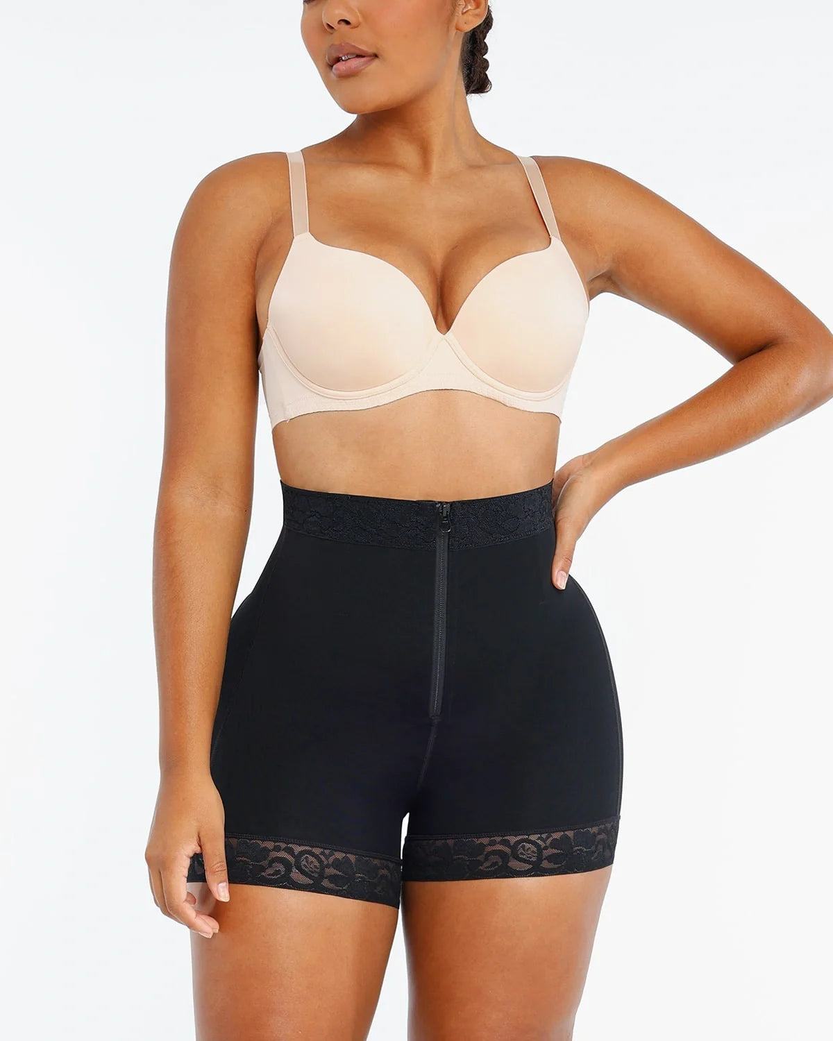 Bare Essentials™ AirSlim® Lace Steel Boned Butt Enhancer Short