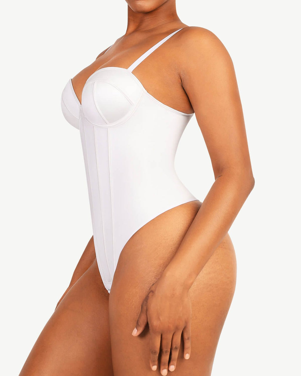 Bare Essentials™ AirSlim® Retro-style Cupped Bra-free Thong Bodysuit