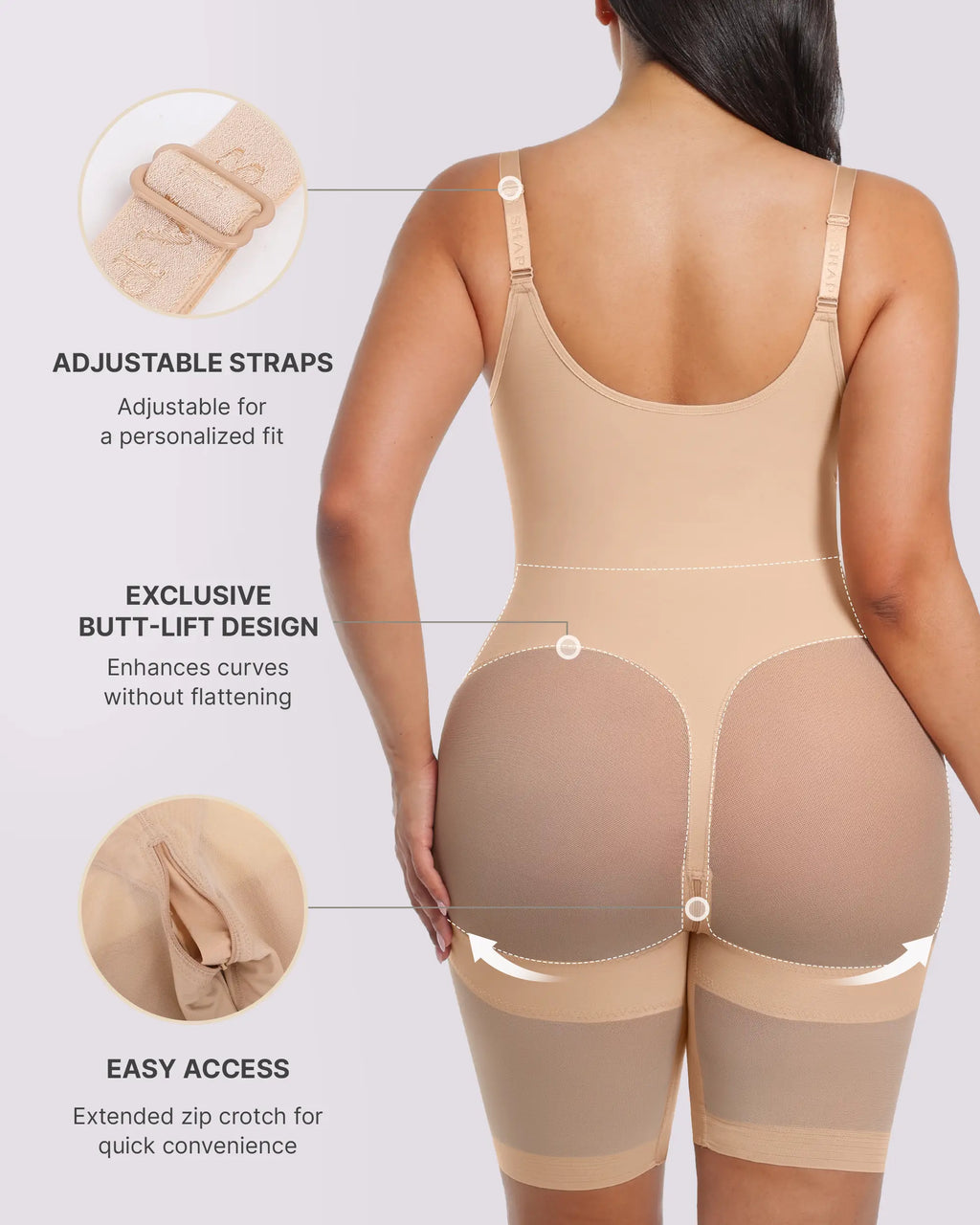 Bare Essentials™ AirSlim® Hourglass Full Body Mid Thigh Bodysuit