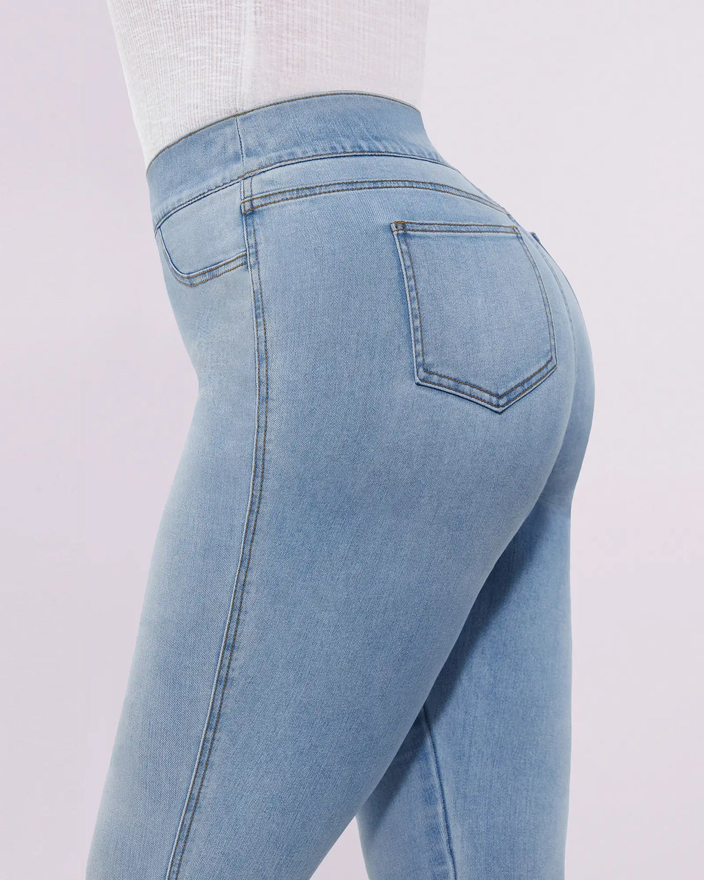 Bare Essentials™ High-Waisted Padded Hip Skinny Jeans