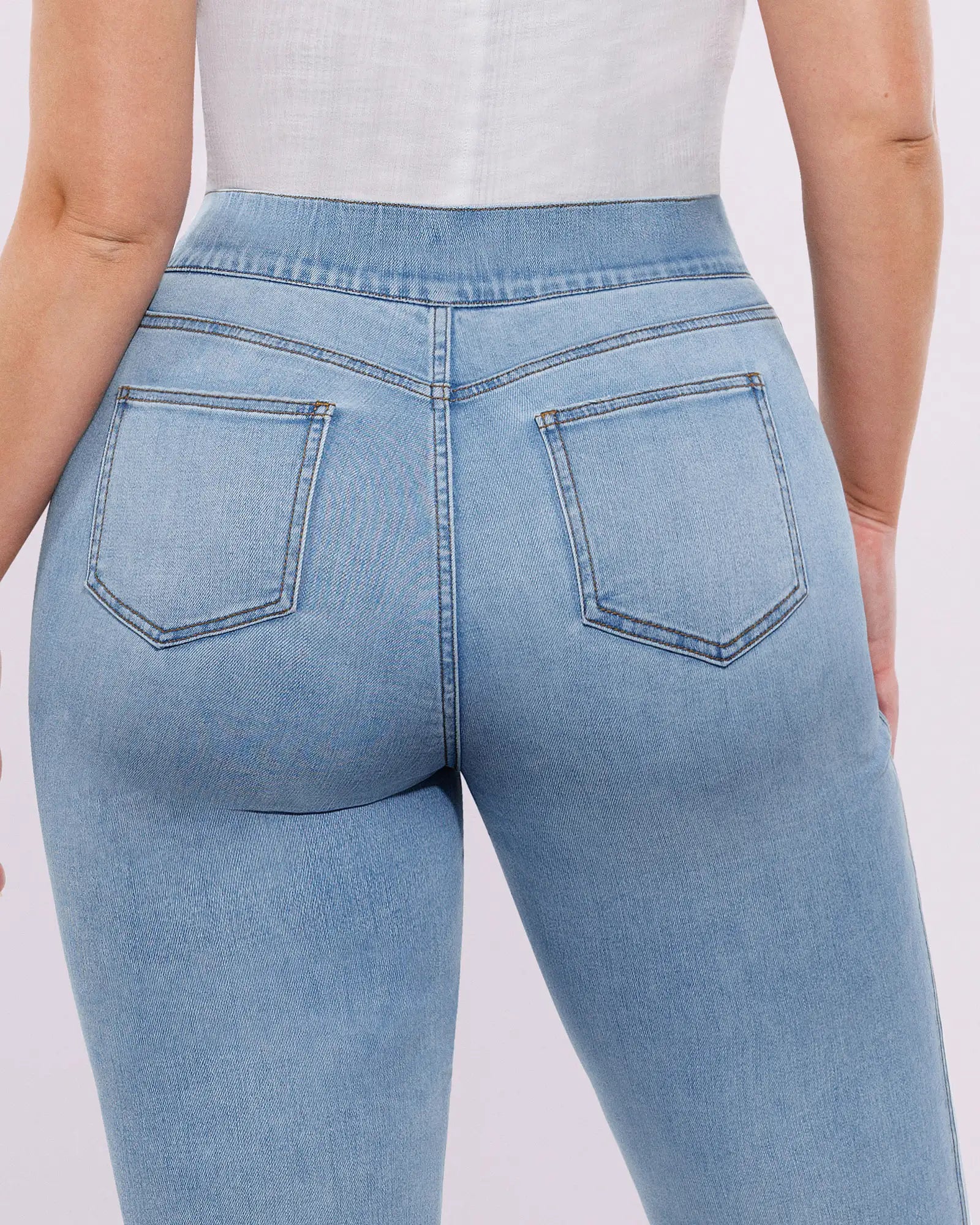 Bare Essentials™ High-Waisted Padded Hip Skinny Jeans