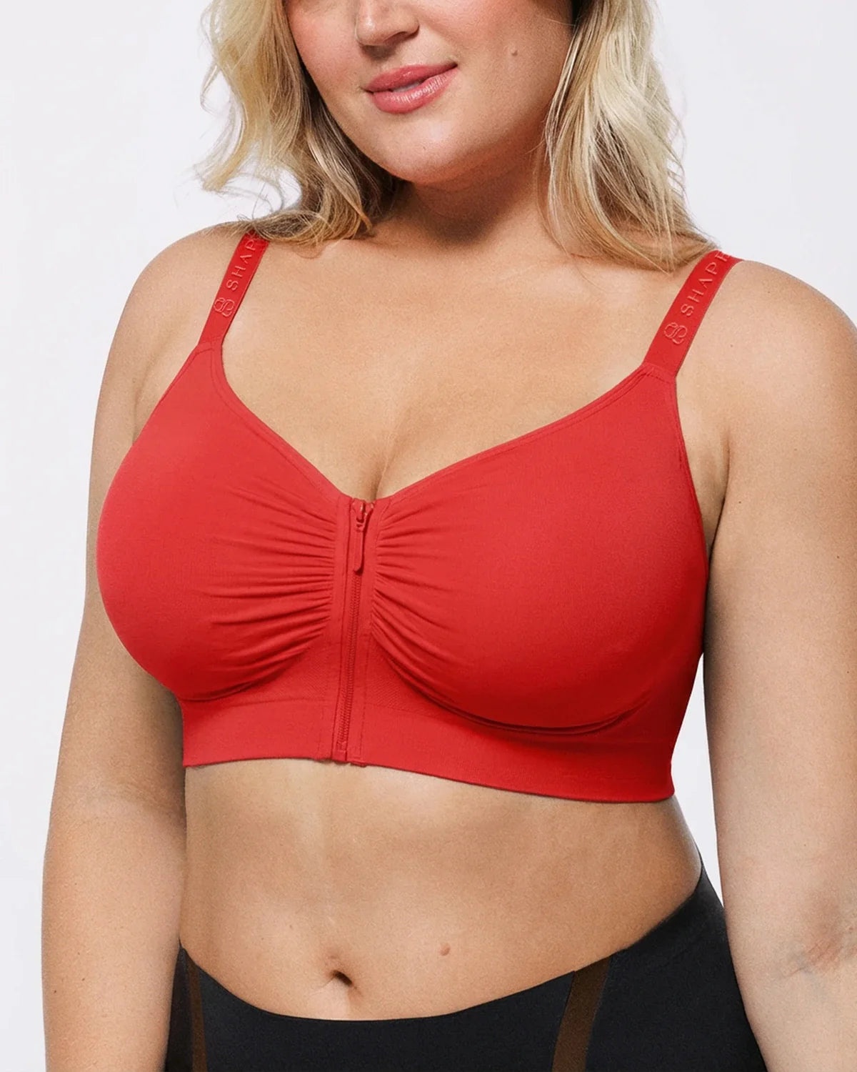 Bare Essentials™ Skin Flow Front-Zipper Wireless Bra