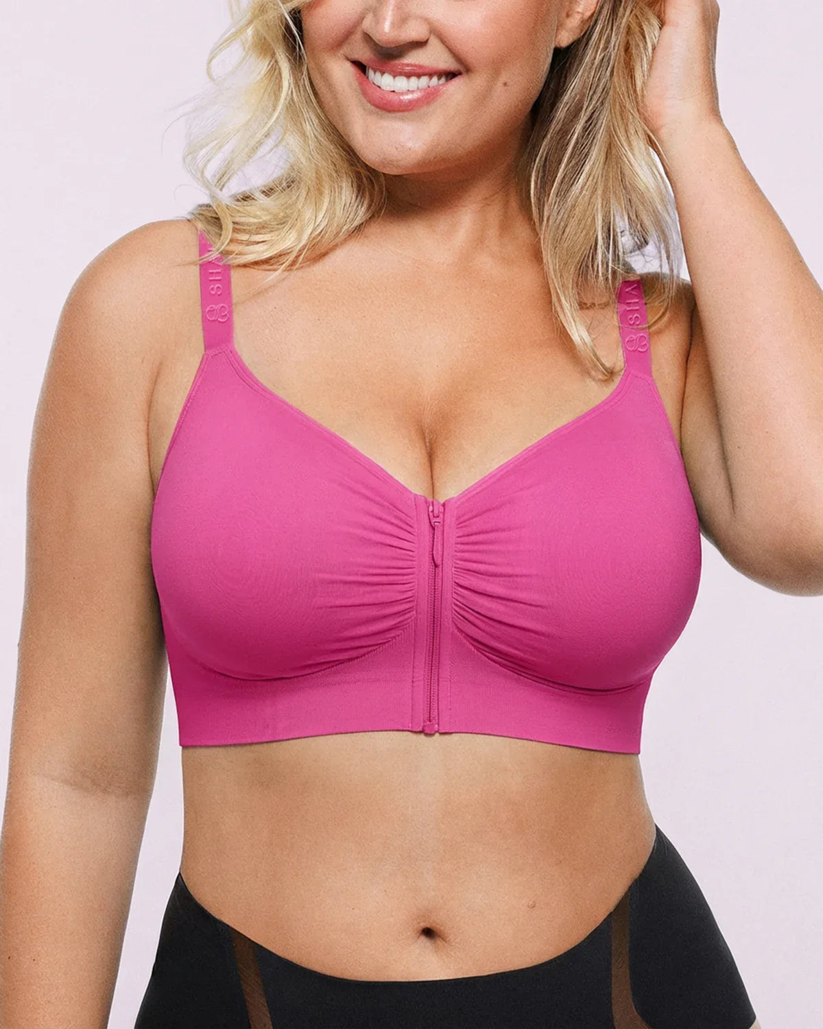 Bare Essentials™ Skin Flow Front-Zipper Wireless Bra