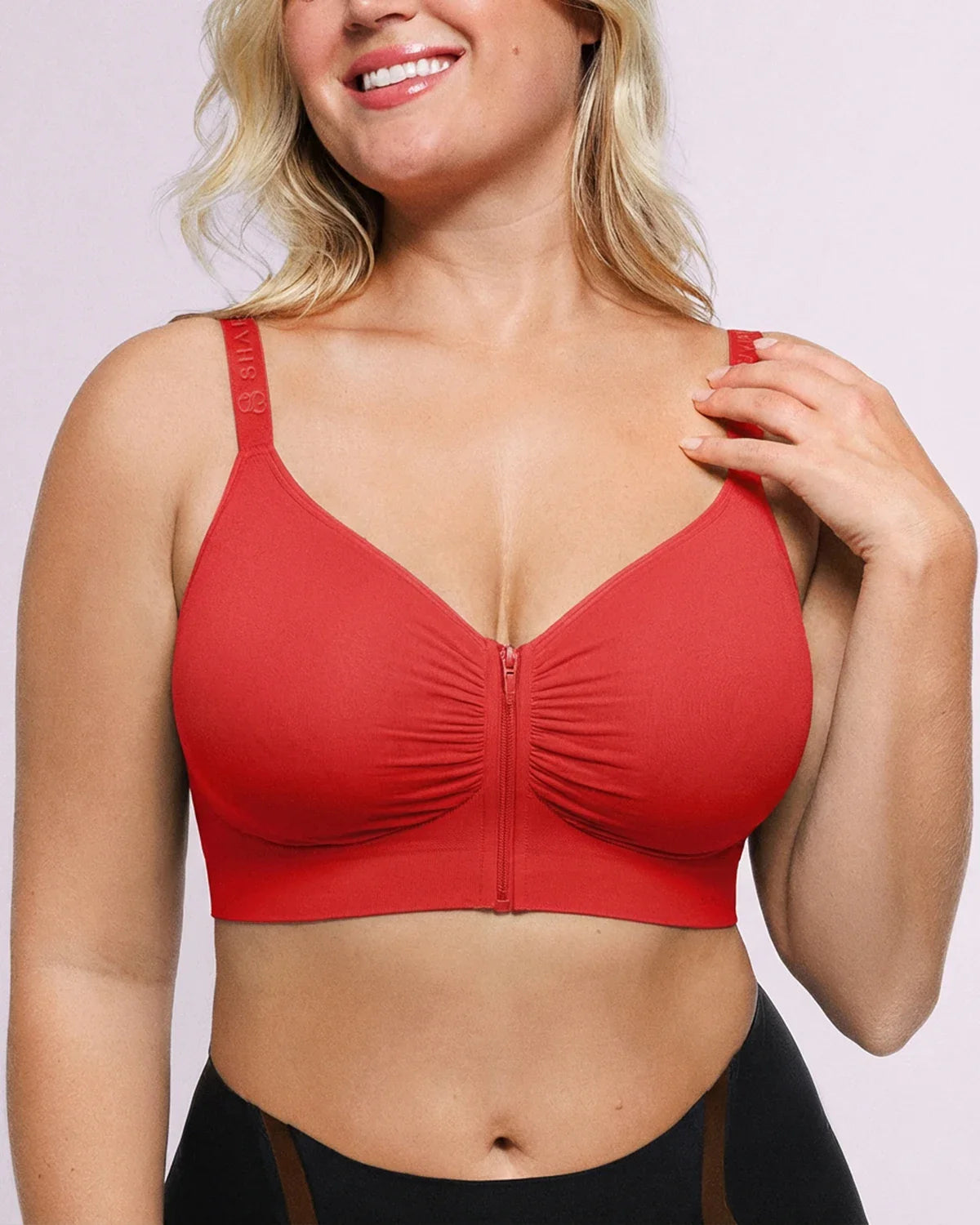 Bare Essentials™ Skin Flow Front-Zipper Wireless Bra