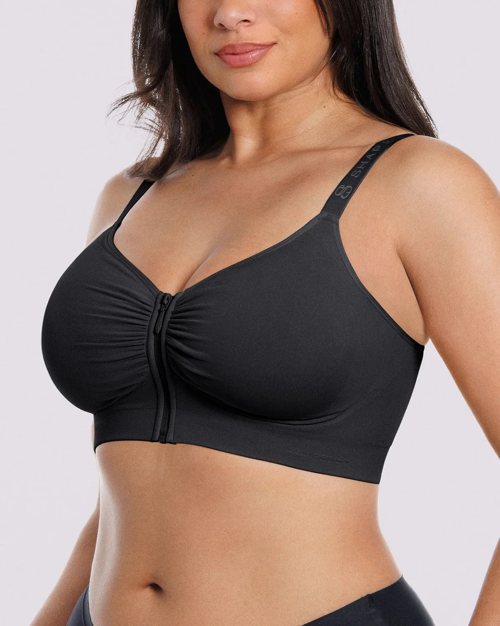 Bare Essentials™ Skin Flow Front-Zipper Wireless Bra