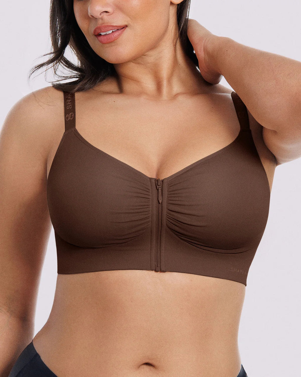 Bare Essentials™ Skin Flow Front-Zipper Wireless Bra