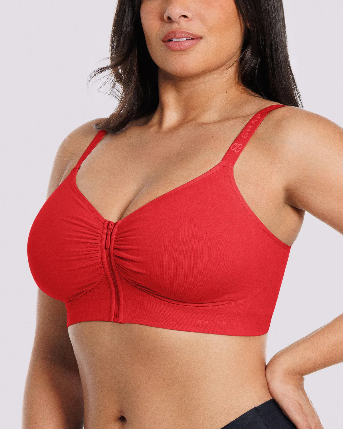 Bare Essentials™ Skin Flow Front-Zipper Wireless Bra