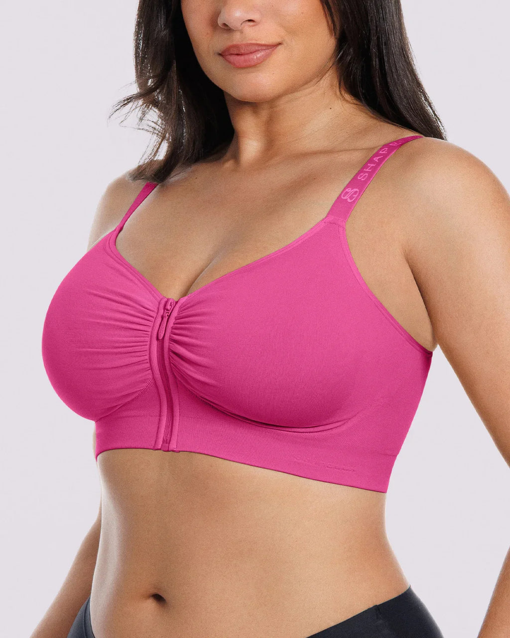 Bare Essentials™ Skin Flow Front-Zipper Wireless Bra