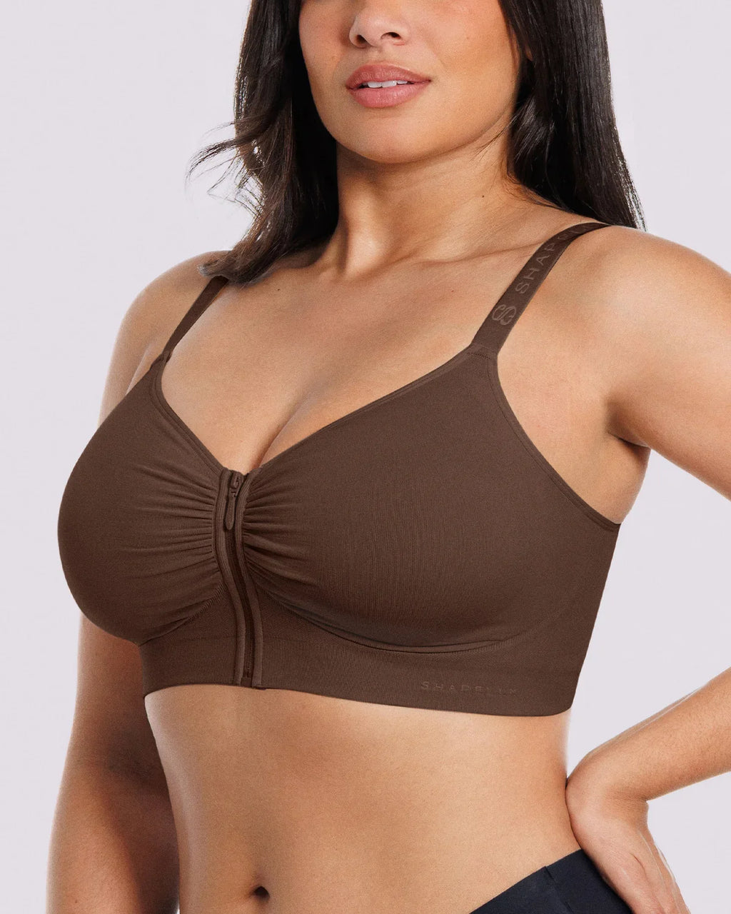 Bare Essentials™ Skin Flow Front-Zipper Wireless Bra