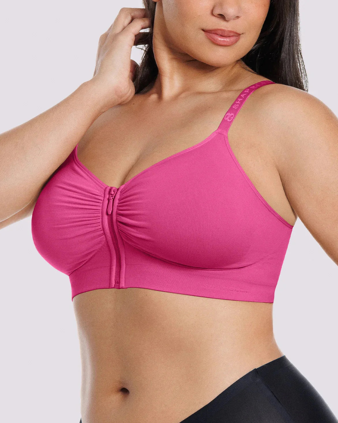 Bare Essentials™ Skin Flow Front-Zipper Wireless Bra
