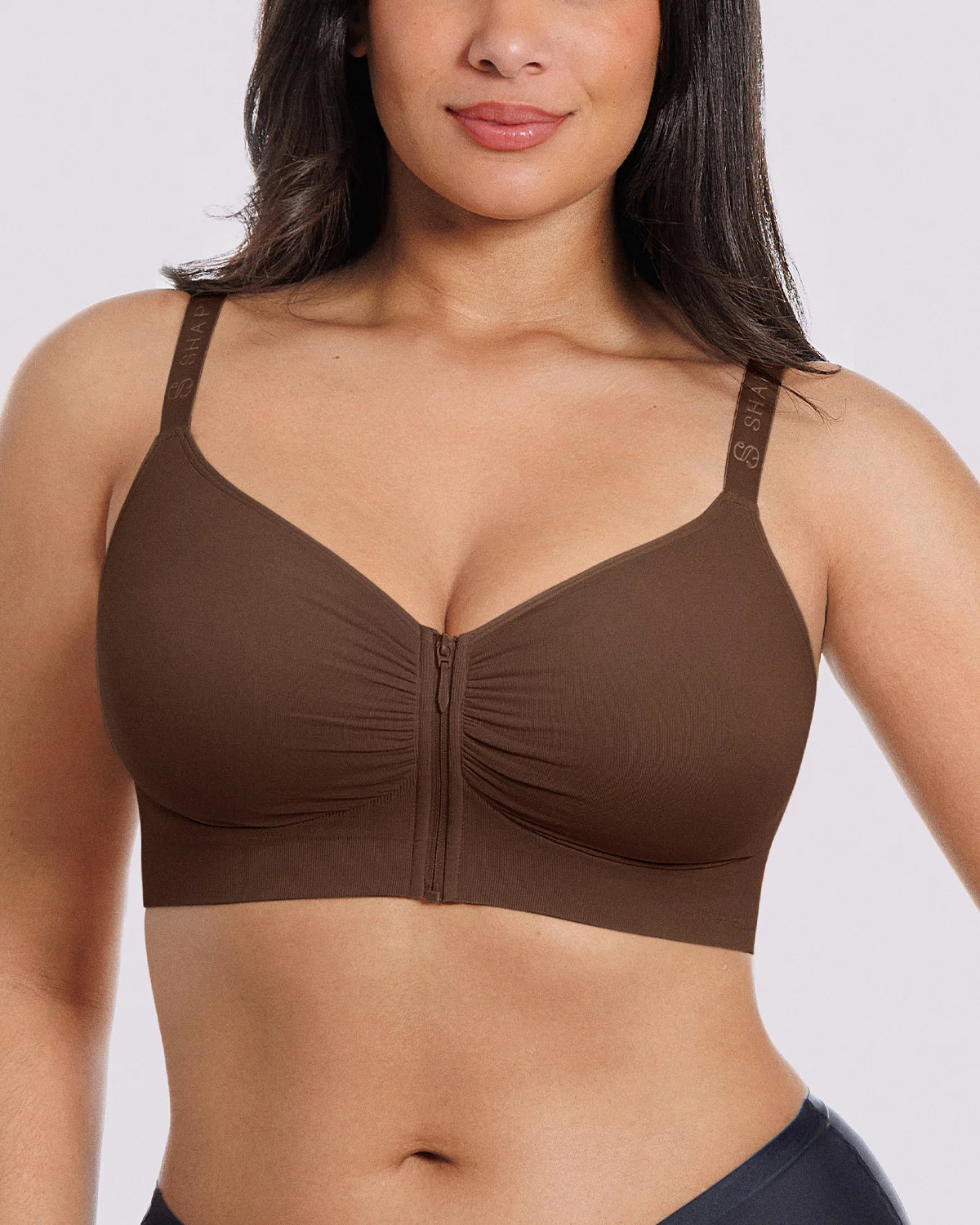 Bare Essentials™ Skin Flow Front-Zipper Wireless Bra