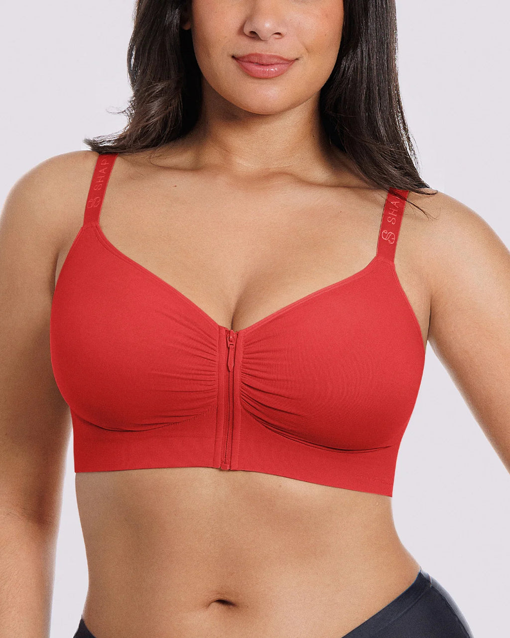 Bare Essentials™ Skin Flow Front-Zipper Wireless Bra
