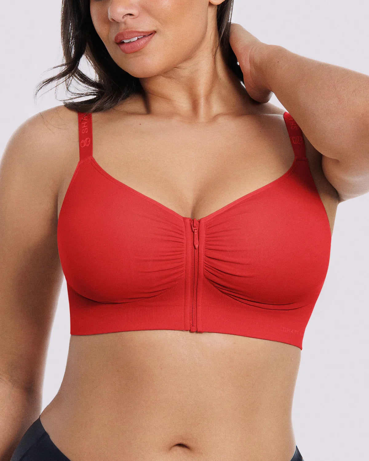 Bare Essentials™ Skin Flow Front-Zipper Wireless Bra