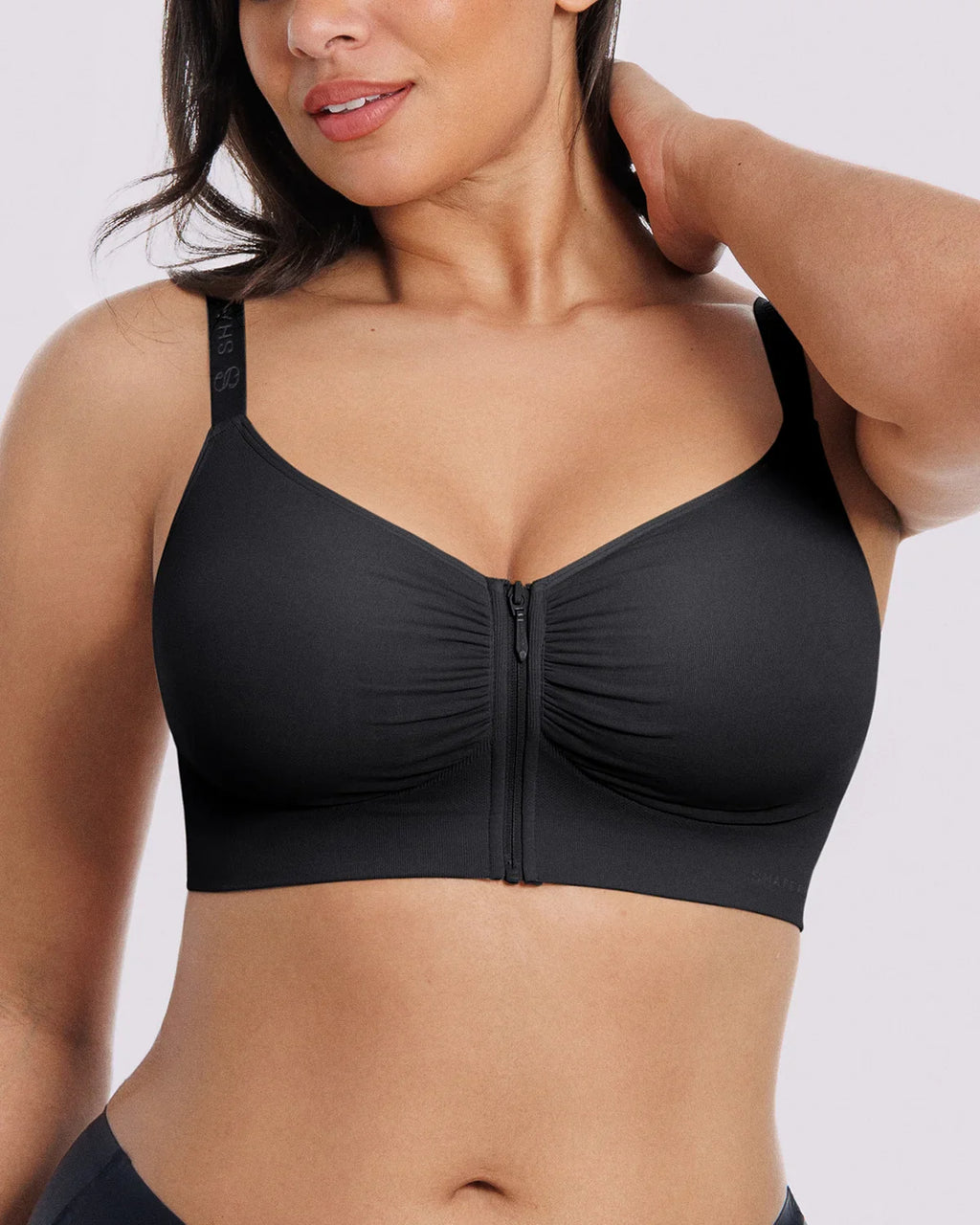 Bare Essentials™ Skin Flow Front-Zipper Wireless Bra