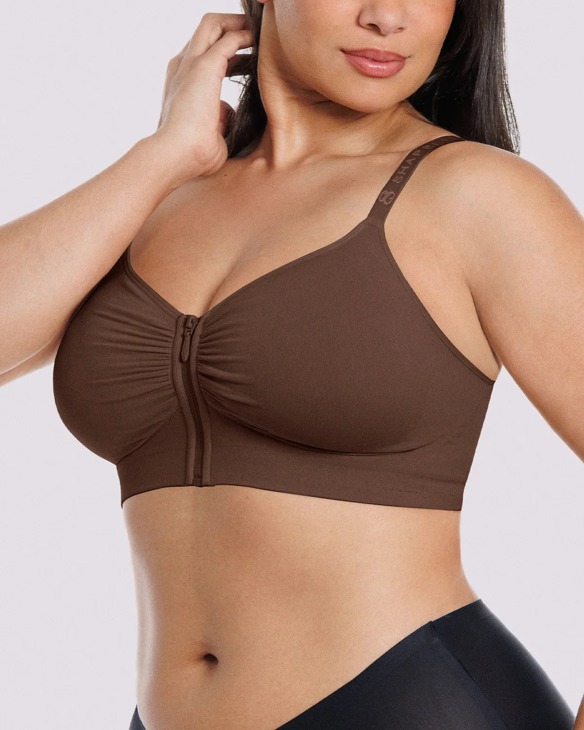 Bare Essentials™ Skin Flow Front-Zipper Wireless Bra