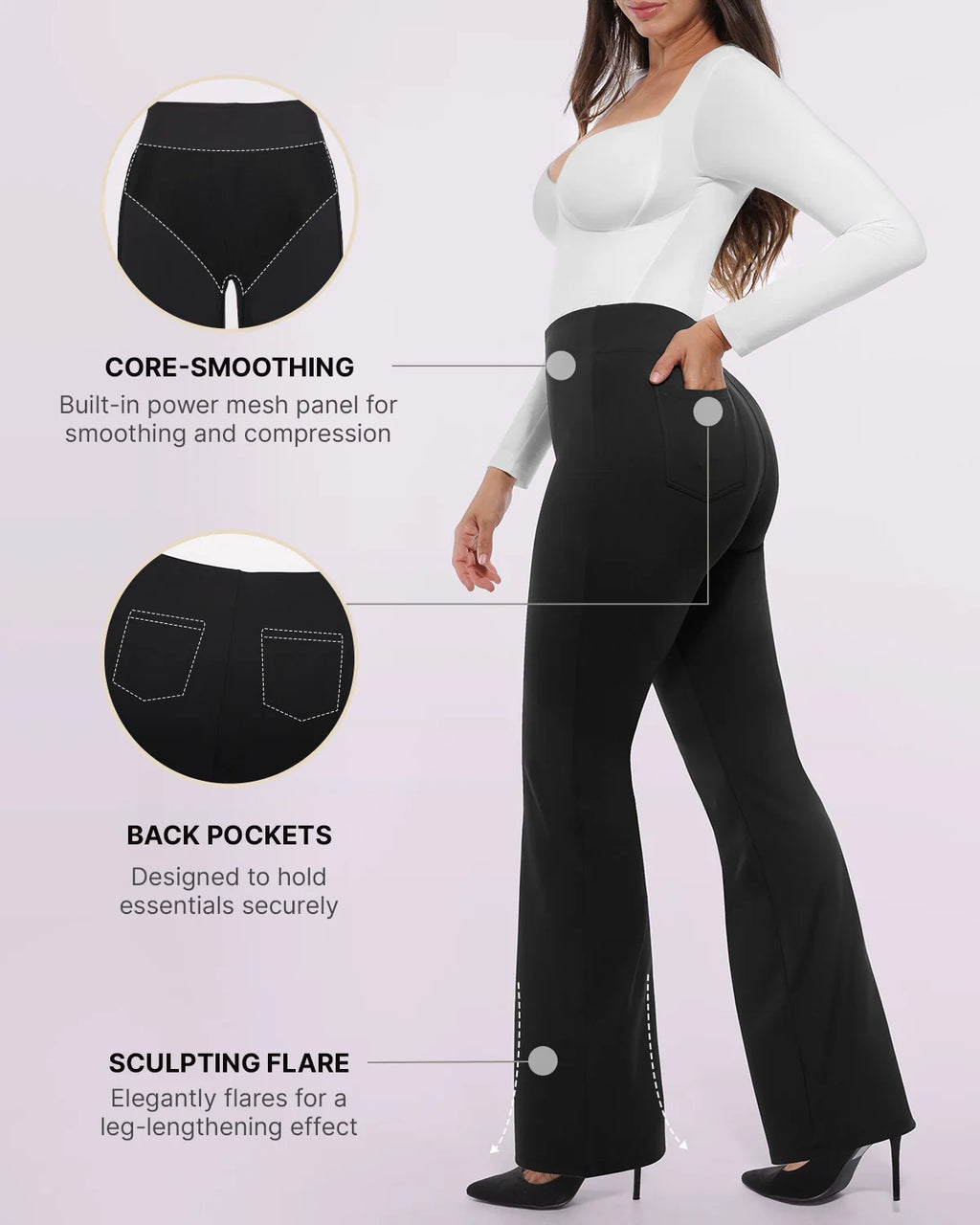 Bare Essentials™ AirSlim® Back Pocket Flare Work Pant