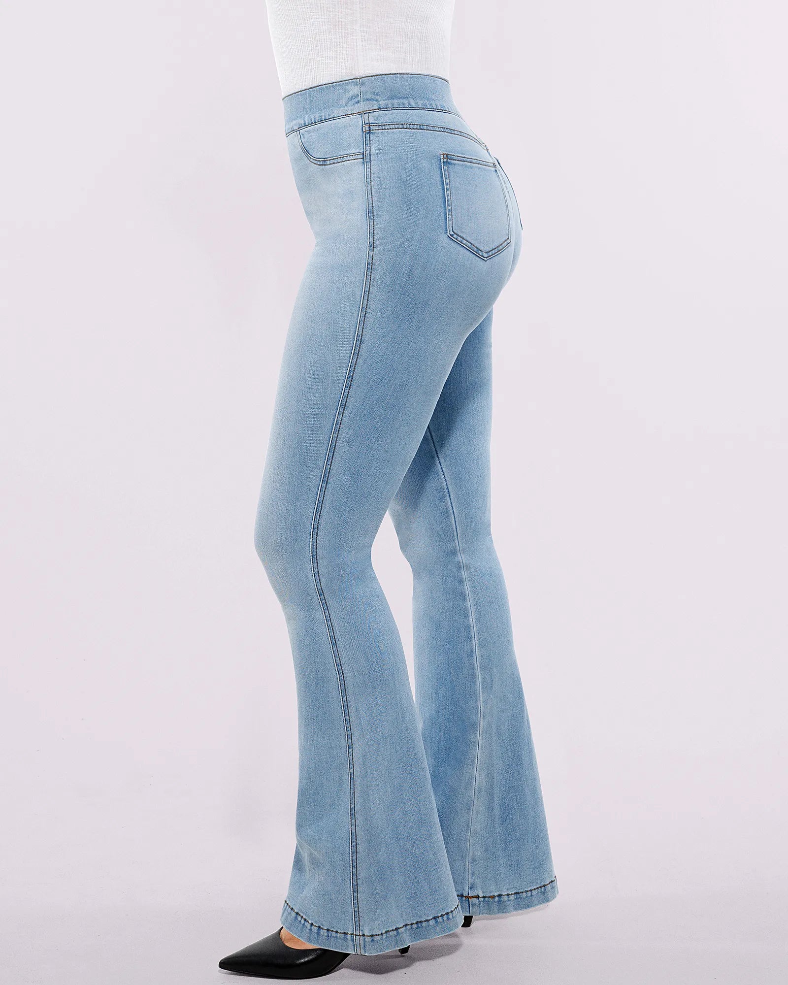 Bare Essentials™ AirSlim® High-Waisted Padded Hip Flare Jeans