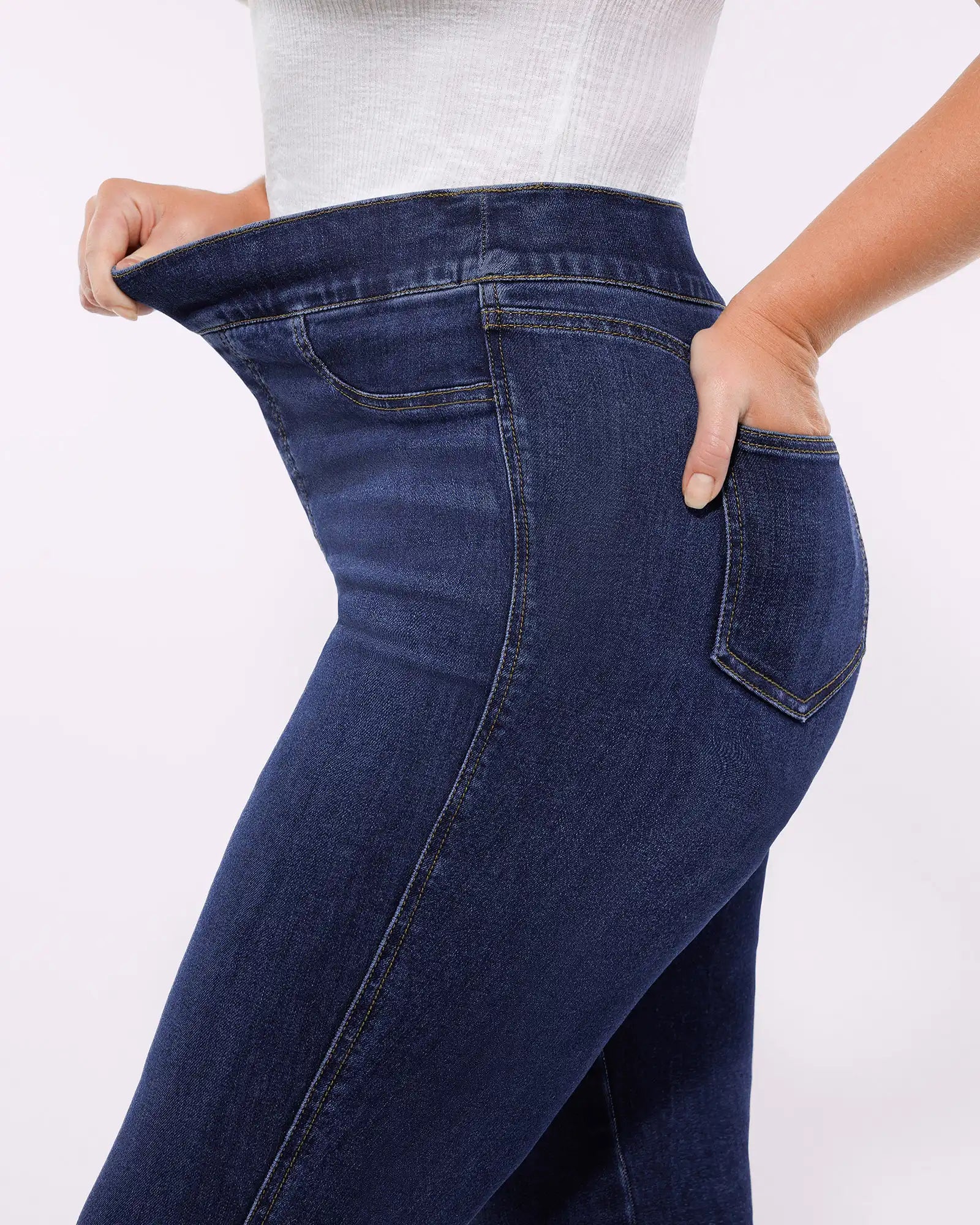 Bare Essentials™ AirSlim® High-Waisted Padded Hip Flare Jeans