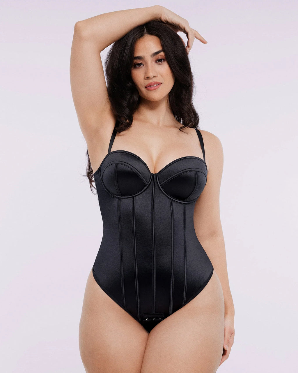 Bare Essentials™ AirSlim® Retro-style Cupped Bra-free Thong Bodysuit