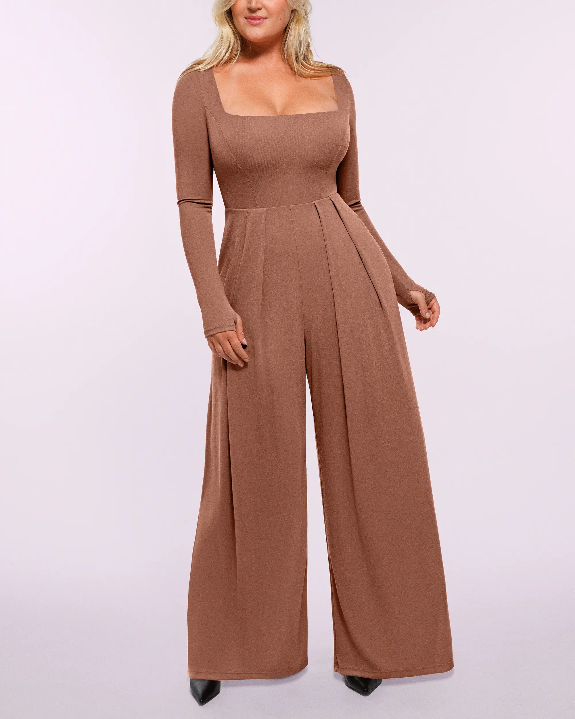 Bare Essentials™ AirSlim® Square Neckline Built-In Shaping Jumpsuit