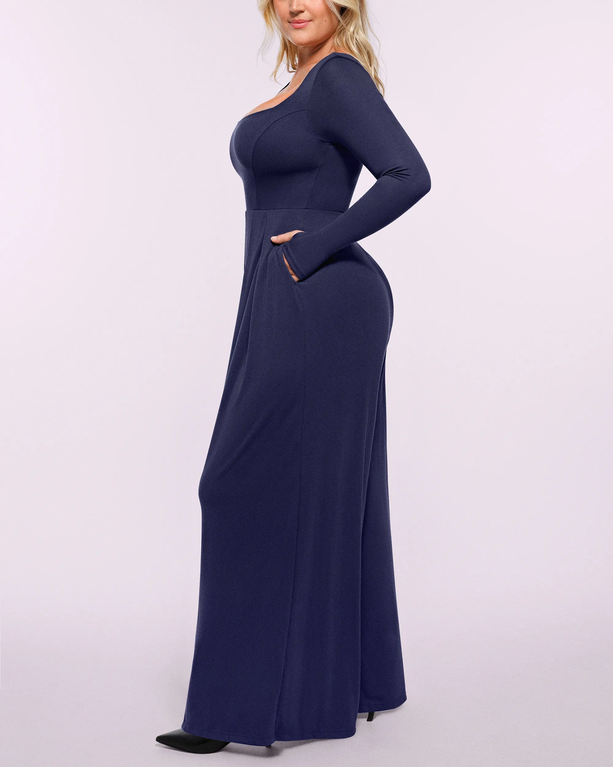 Bare Essentials™ AirSlim® Square Neckline Built-In Shaping Jumpsuit