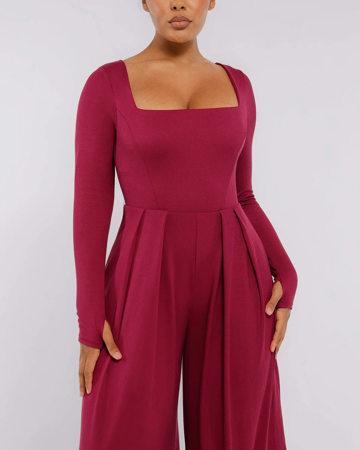 Bare Essentials™ AirSlim® Square Neckline Built-In Shaping Jumpsuit
