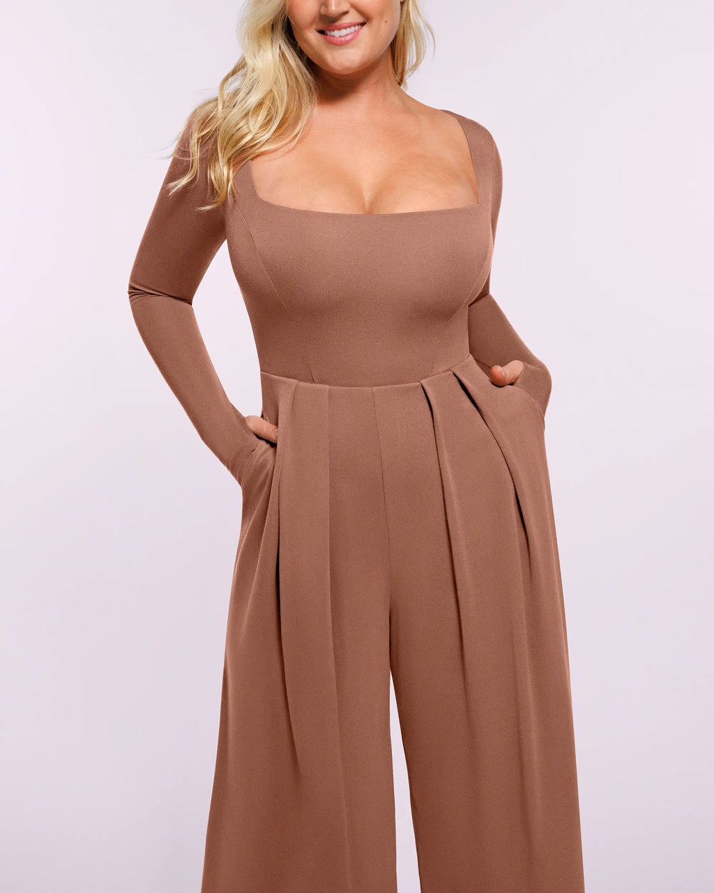 Bare Essentials™ AirSlim® Square Neckline Built-In Shaping Jumpsuit