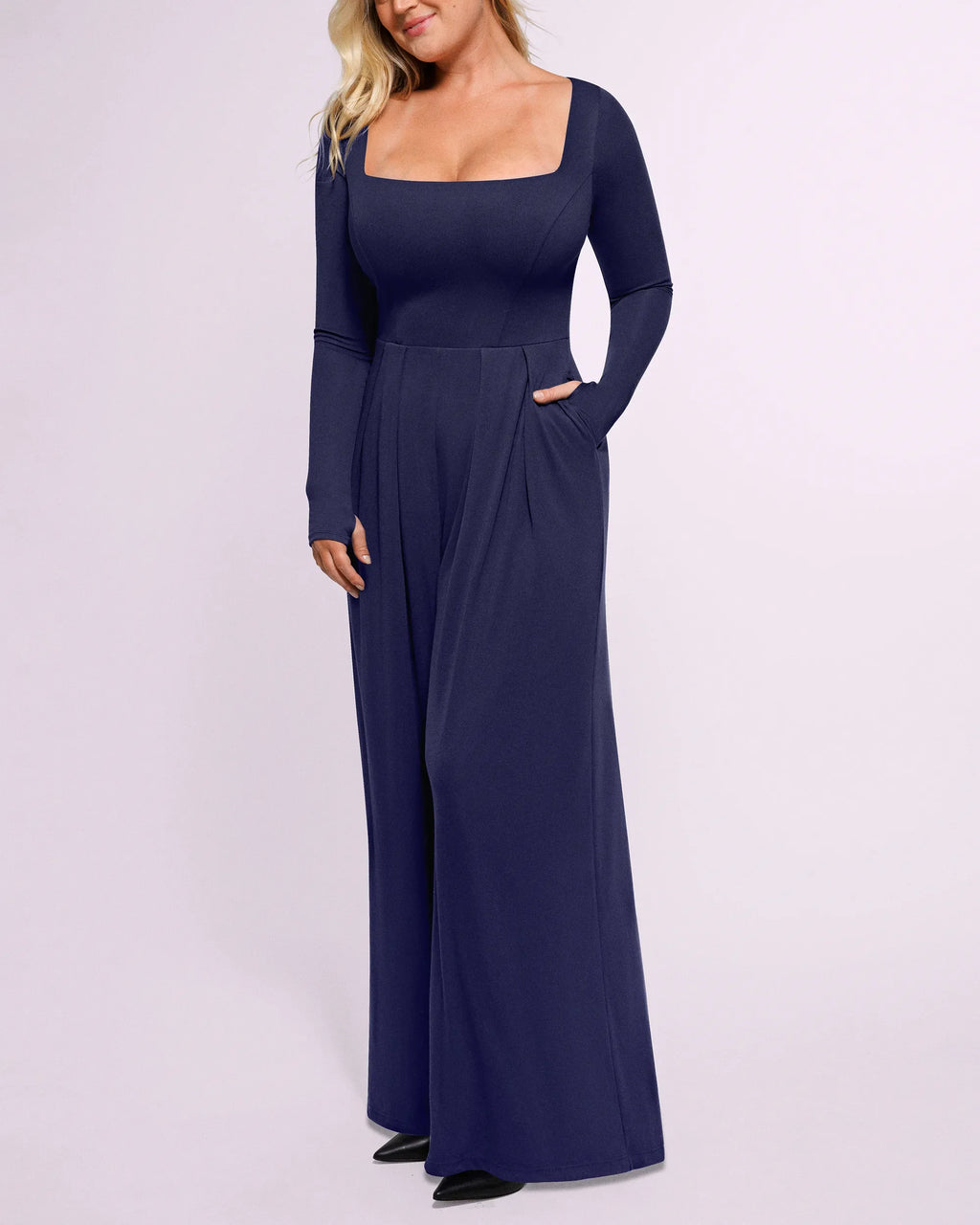 Bare Essentials™ AirSlim® Square Neckline Built-In Shaping Jumpsuit