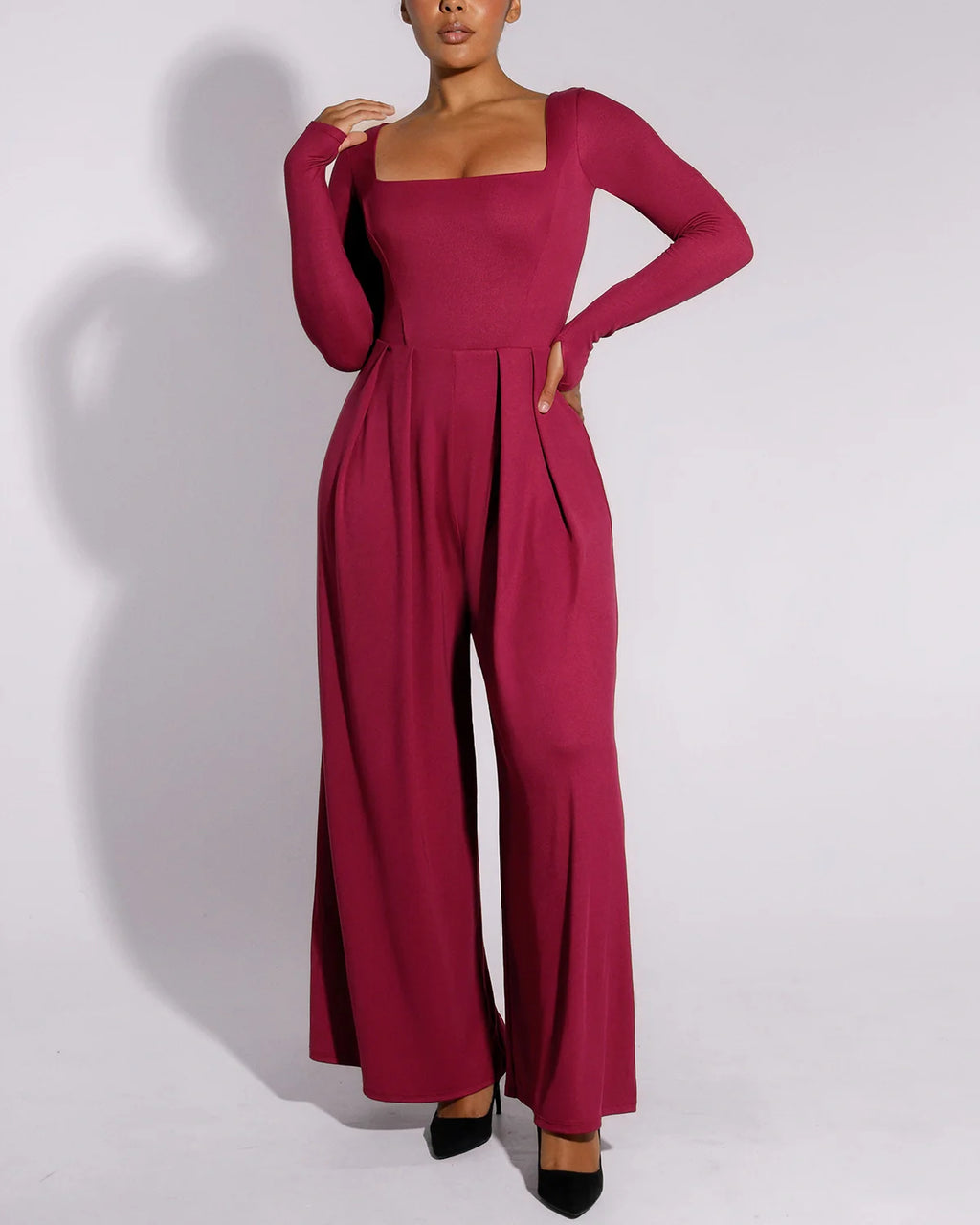Bare Essentials™ AirSlim® Square Neckline Built-In Shaping Jumpsuit