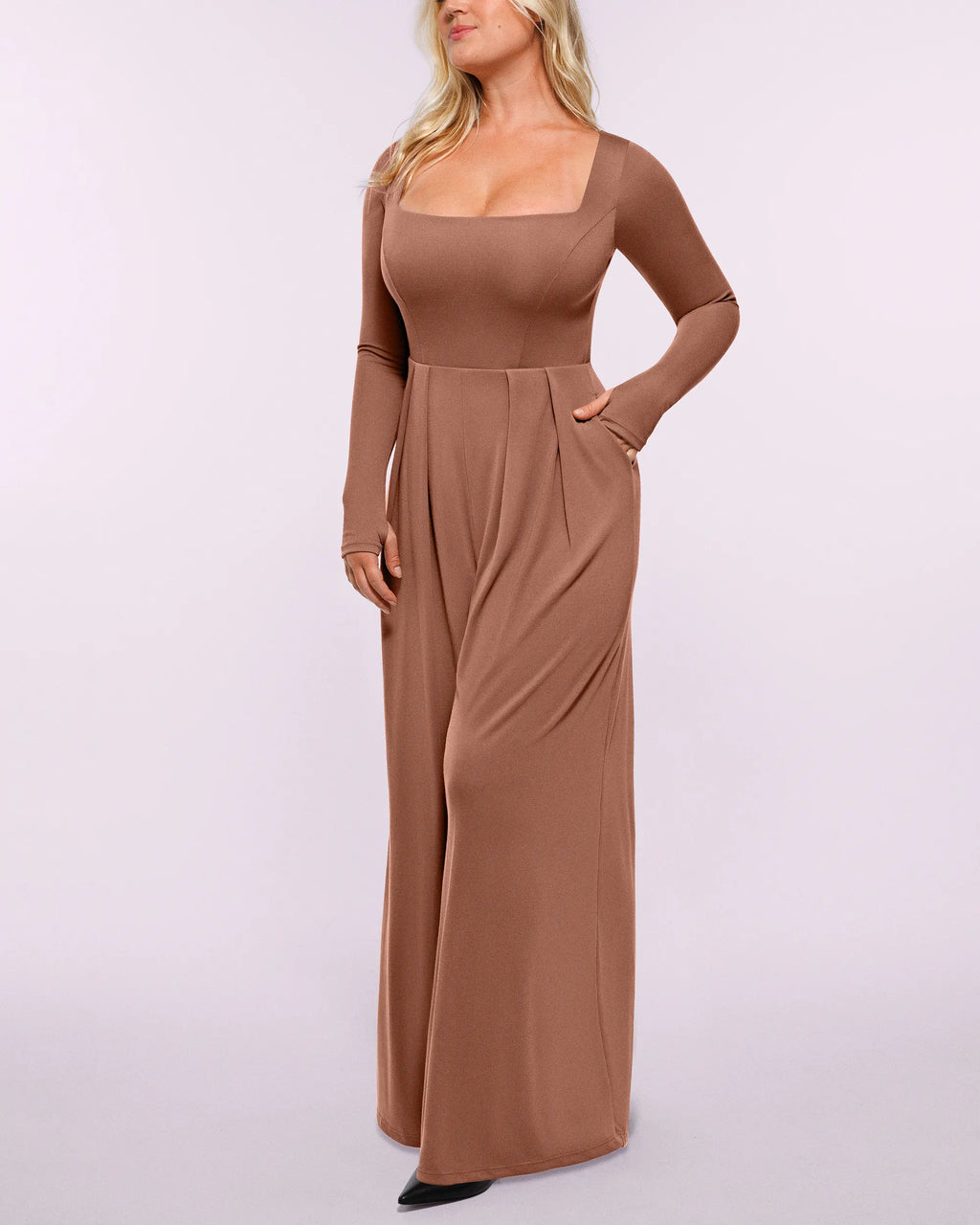 Bare Essentials™ AirSlim® Square Neckline Built-In Shaping Jumpsuit