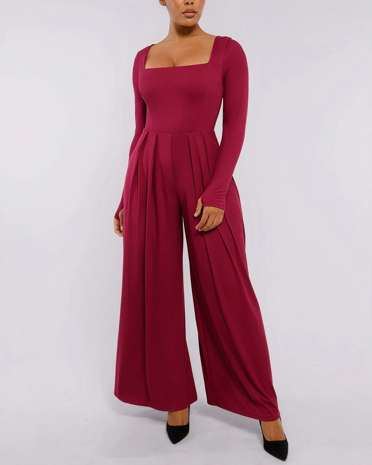 Bare Essentials™ AirSlim® Square Neckline Built-In Shaping Jumpsuit