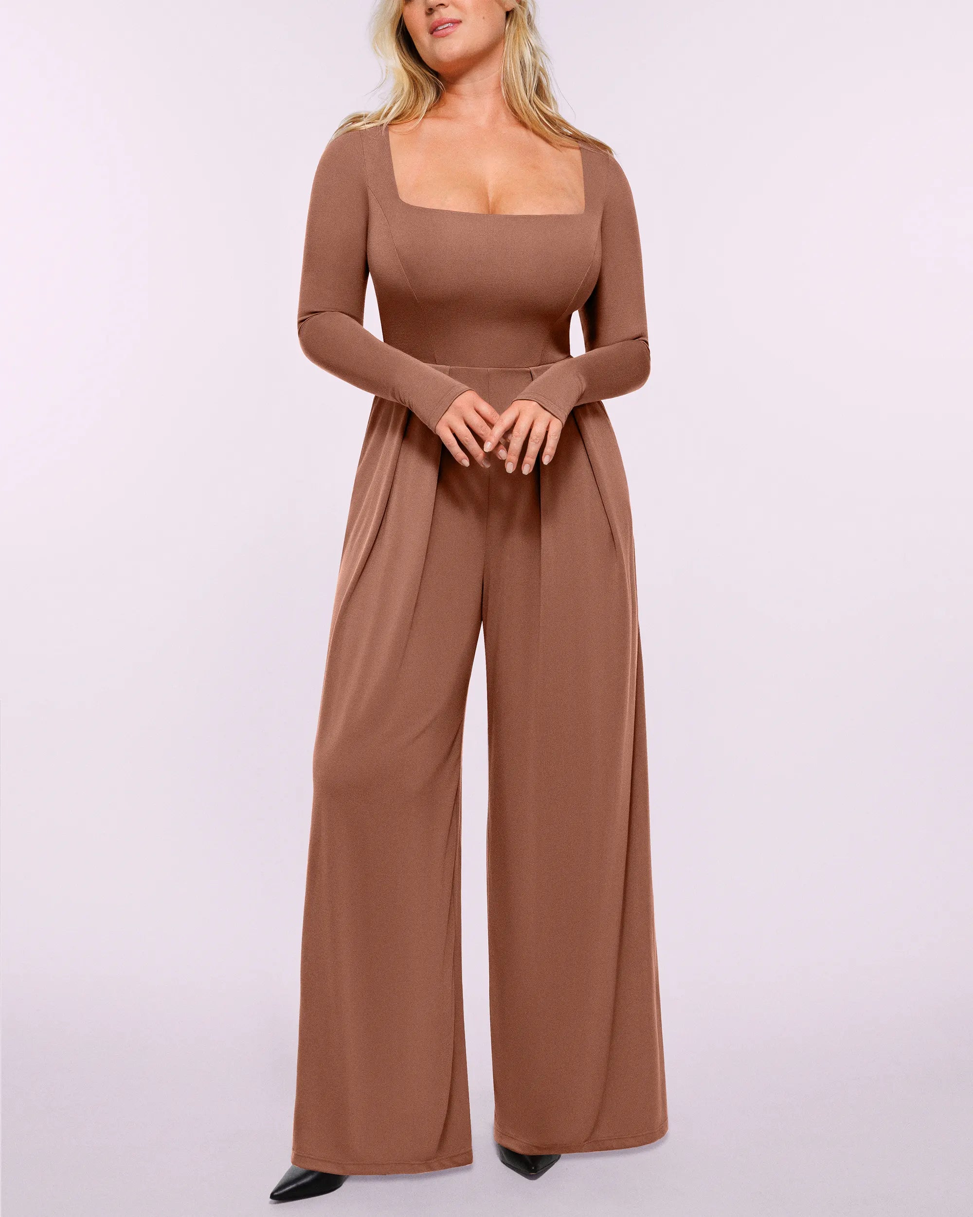Bare Essentials™ AirSlim® Square Neckline Built-In Shaping Jumpsuit