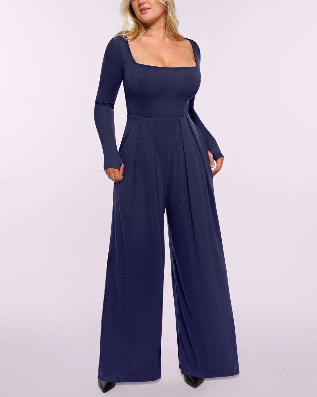 Bare Essentials™ AirSlim® Square Neckline Built-In Shaping Jumpsuit
