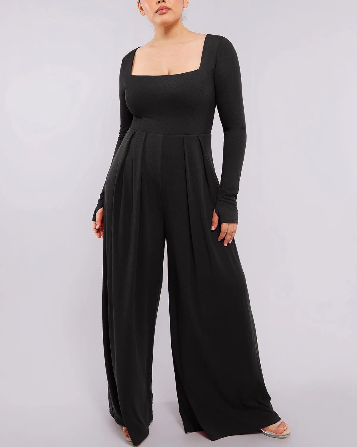 Bare Essentials™ AirSlim® Square Neckline Built-In Shaping Jumpsuit