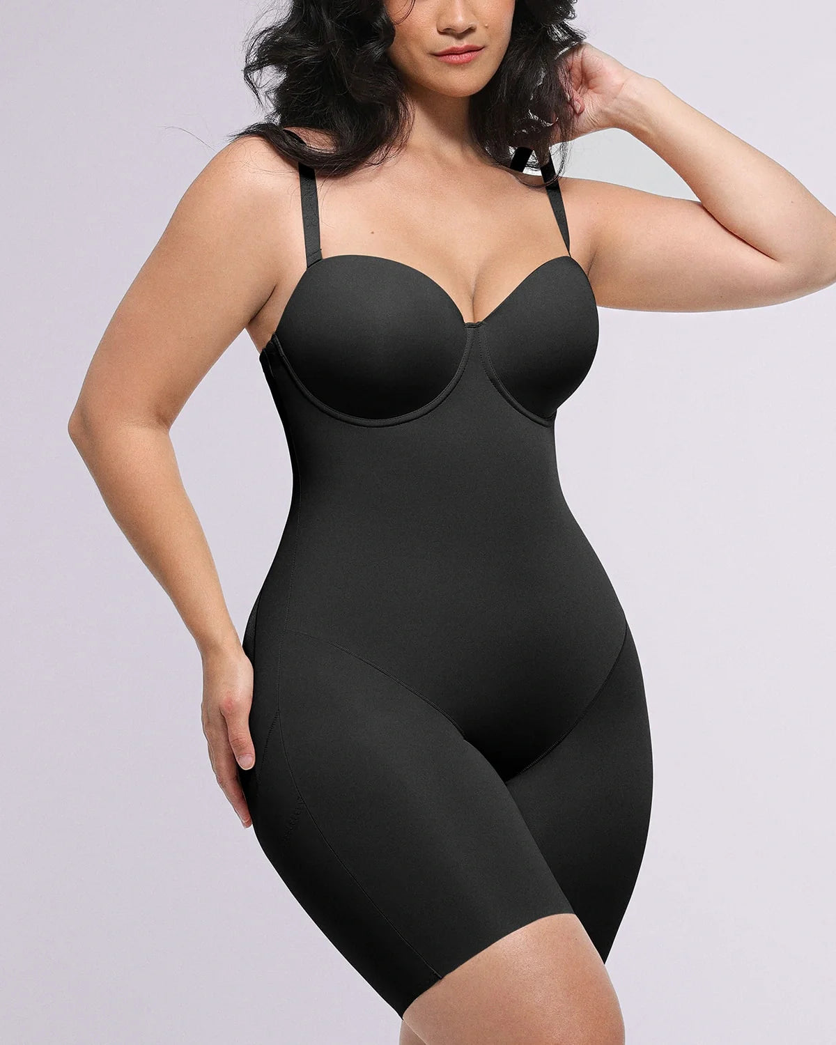 Bare Essentials™ AirSlim® Strapless Mid Thigh Bodysuit
