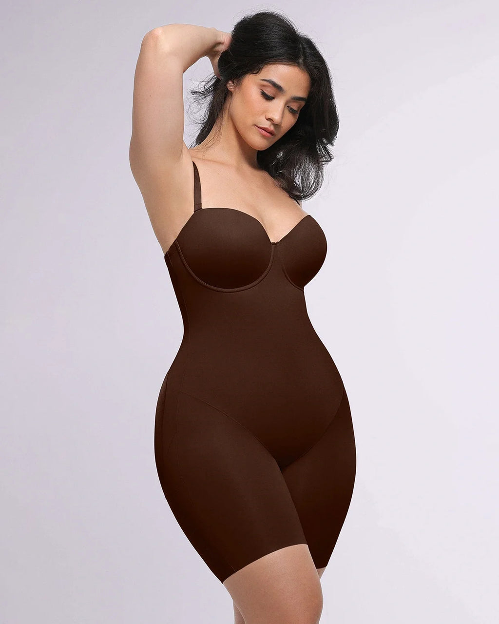 Bare Essentials™ AirSlim® Strapless Mid Thigh Bodysuit