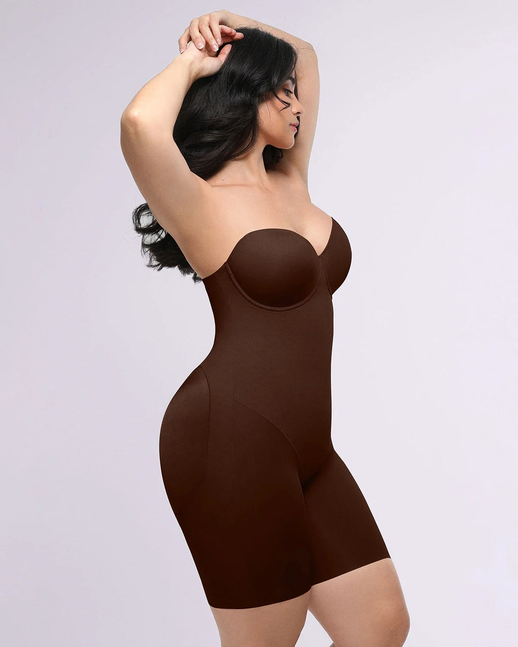 Bare Essentials™ AirSlim® Strapless Mid Thigh Bodysuit