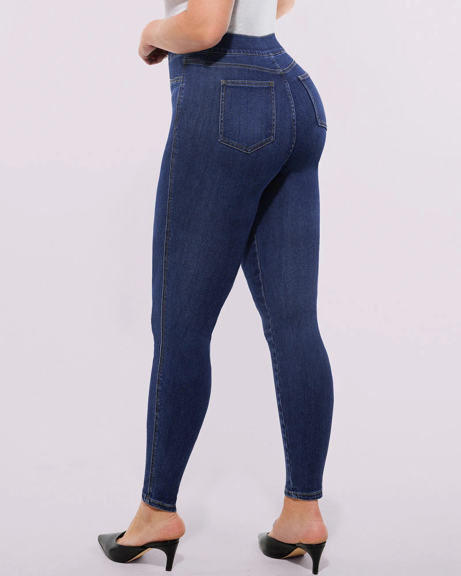 Bare Essentials™ High-Waisted Padded Hip Skinny Jeans