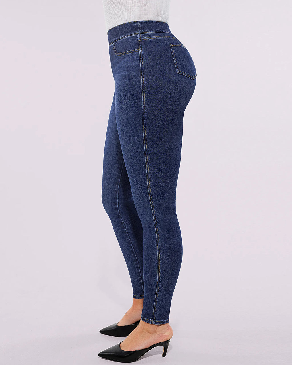 Bare Essentials™ High-Waisted Padded Hip Skinny Jeans