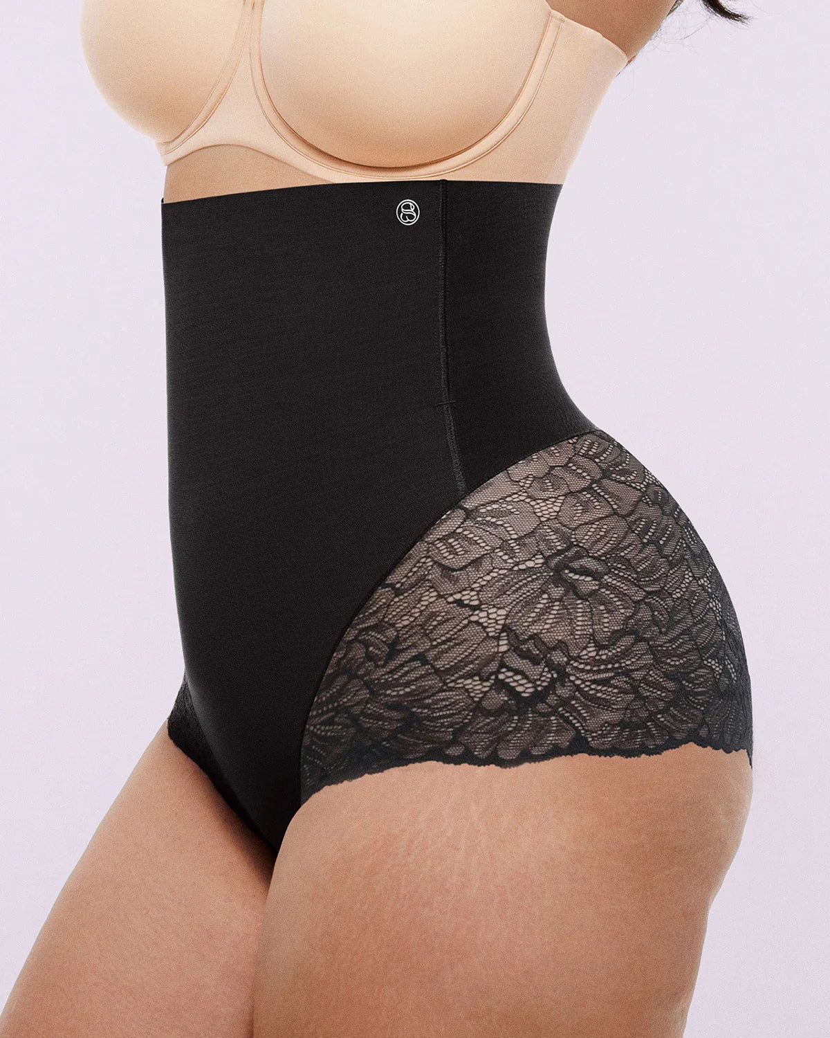 Bare Essentials™ MeshSmooth™ High-Waisted  Sheer Lace Brief