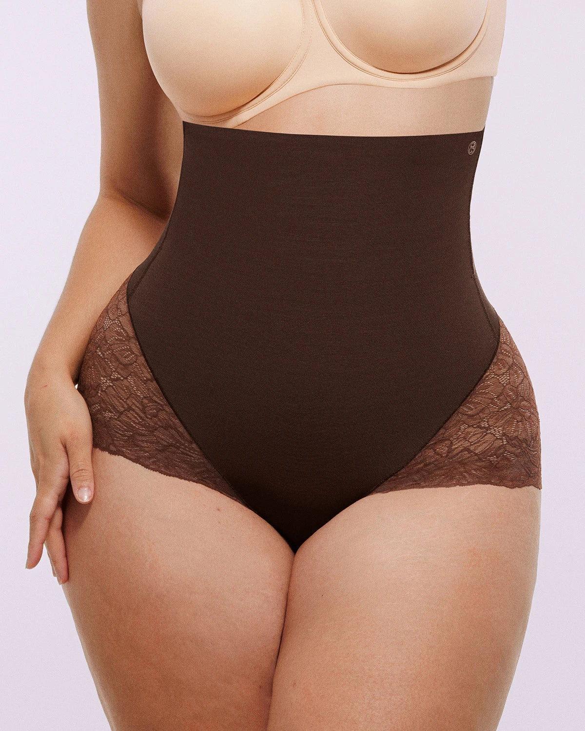 Bare Essentials™ MeshSmooth™ High-Waisted  Sheer Lace Brief