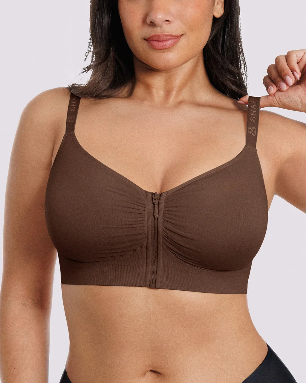 Bare Essentials™ Skin Flow Front-Zipper Wireless Bra