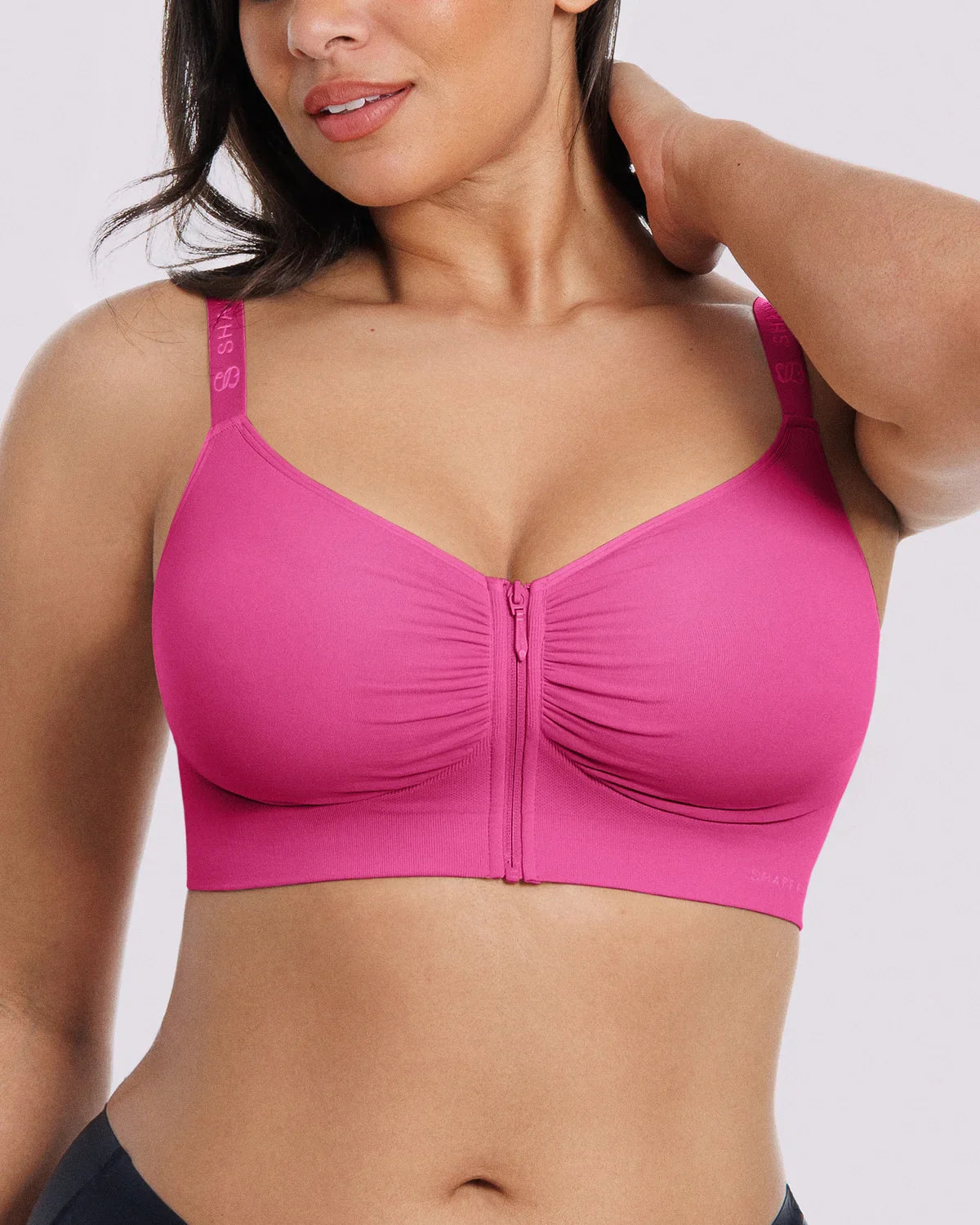 Bare Essentials™ Skin Flow Front-Zipper Wireless Bra