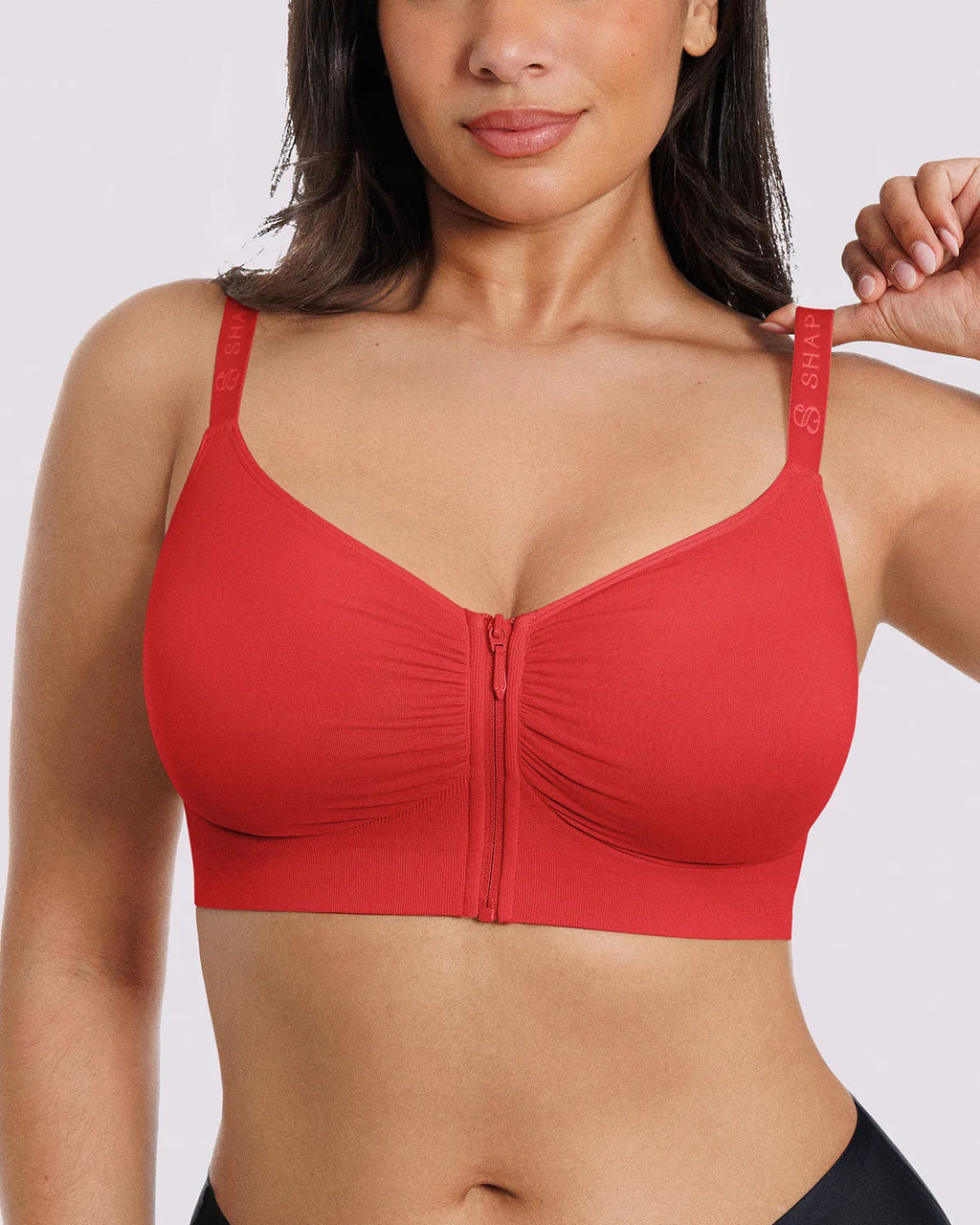 Bare Essentials™ Skin Flow Front-Zipper Wireless Bra