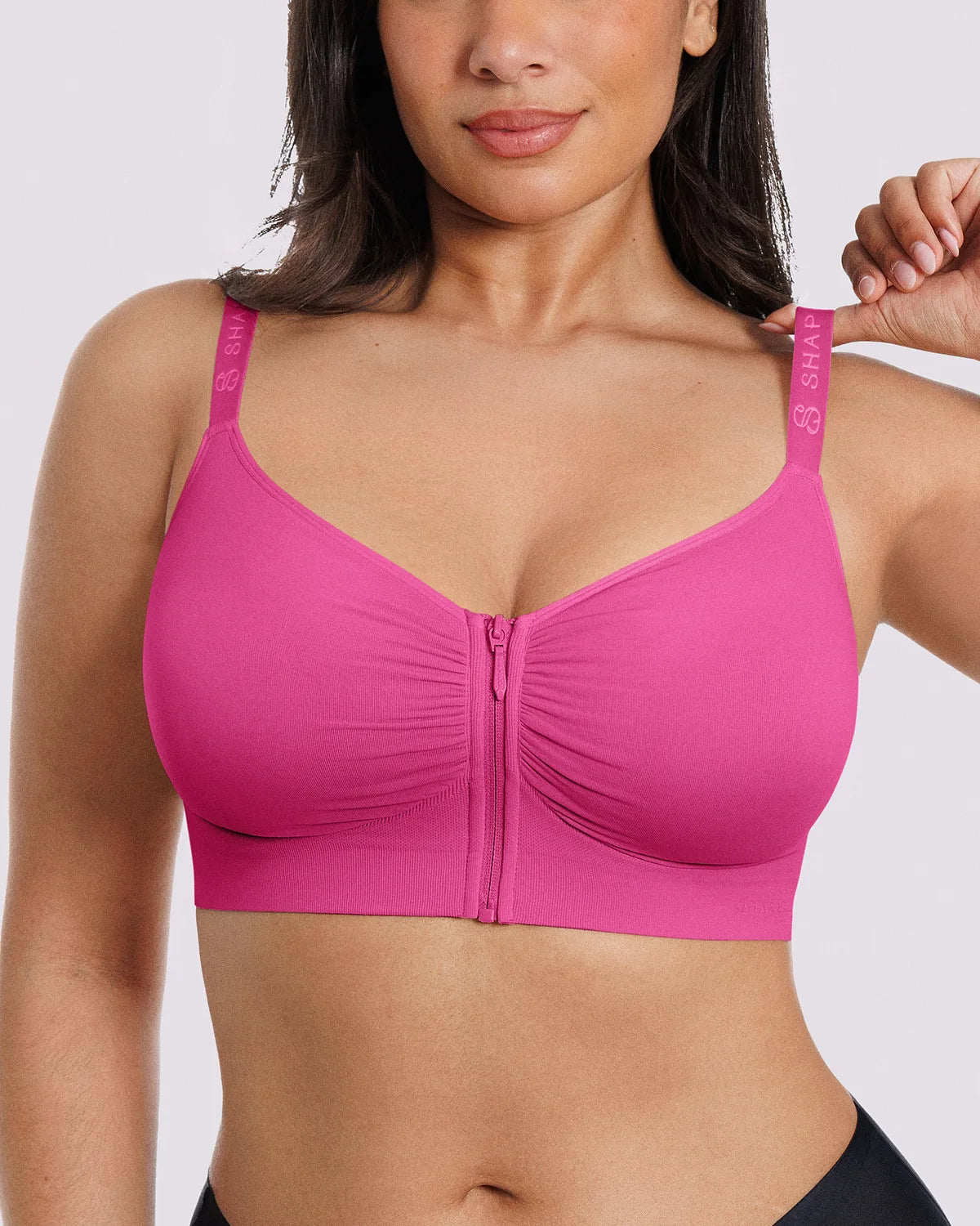 Bare Essentials™ Skin Flow Front-Zipper Wireless Bra