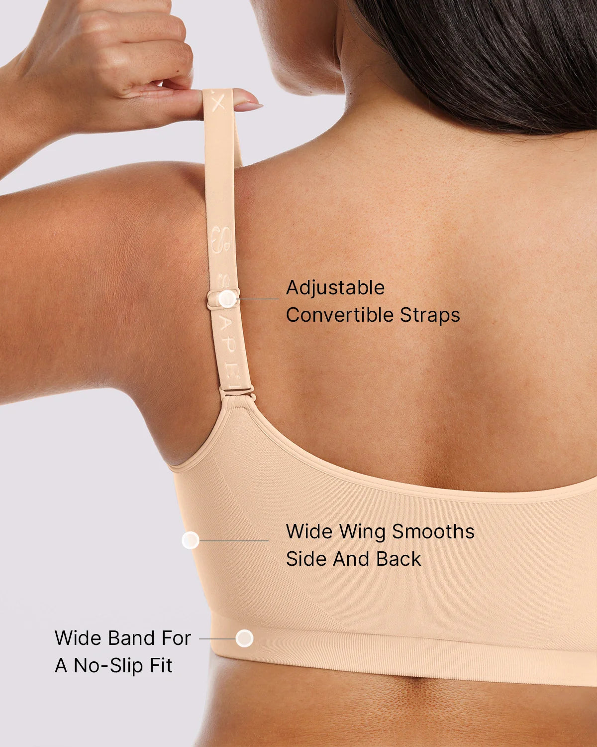 Bare Essentials™ Skin Flow Front-Zipper Wireless Bra