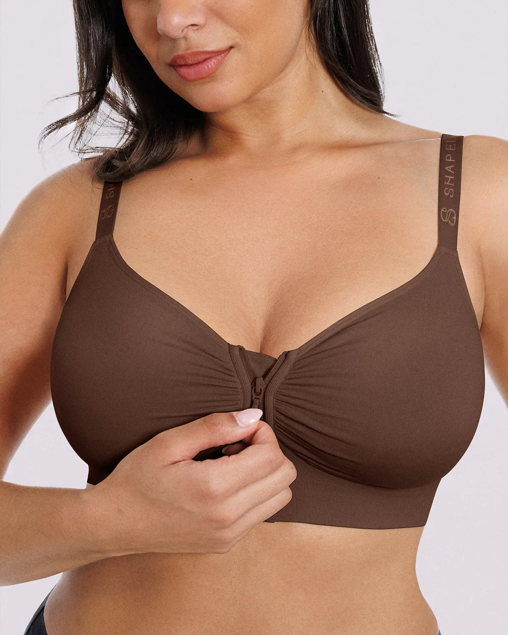 Bare Essentials™ Skin Flow Front-Zipper Wireless Bra
