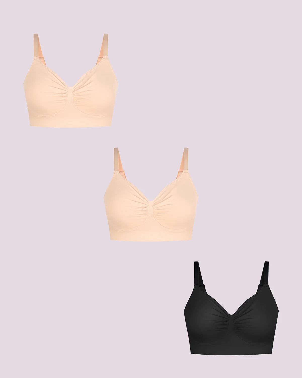 Bare Essentials™ Skin Flow Smooth Unlined Wireless Bra Triple Bundle